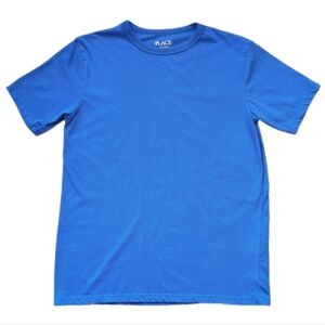 3/$20 Childrens Place Blue Short Sleeve Tshirt Boys Size Large 10 12 Solid Top